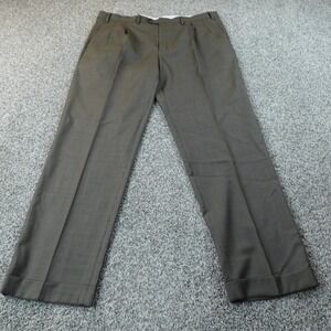 Ralph Lauren Pants Mens 40X32 Houndstooth Wool Trouser Dress Slacks Pleated Cuff